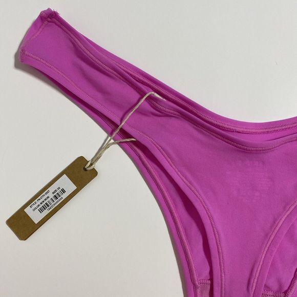 Skims Fits Everybody Dipped Front Thong Women’s 3X Neon Orchid Hot Pink Plus NEW - Picture 8 of 11